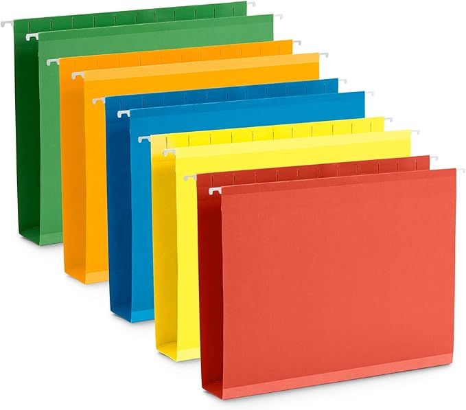 Blue Summit Supplies Extra Capacity Hanging File Folders, 25 Reinforced Hang Folders, Heavy Duty ... | Amazon (US)