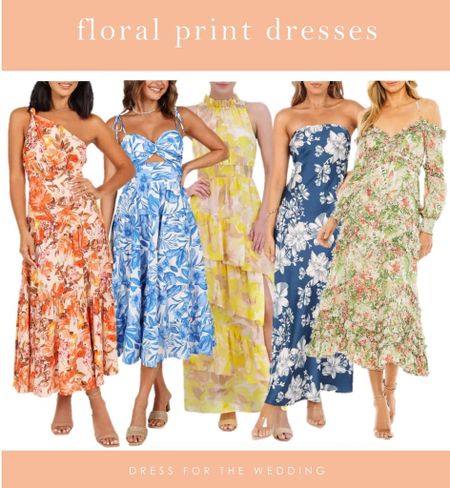 Floral print dresses for wedding guest dresses. Summer wedding guest dresses, floral midi dresses 

#LTKMidsize #LTKWedding #LTKSeasonal