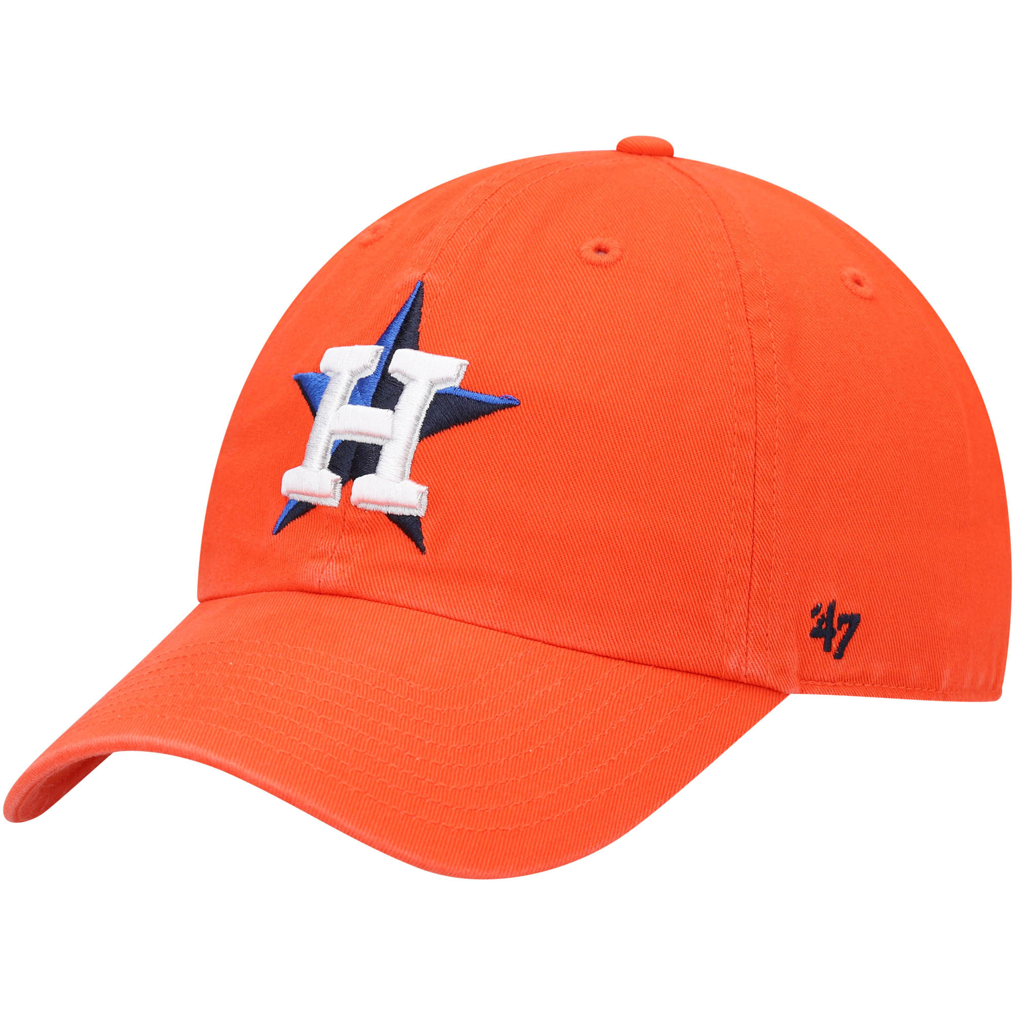 Men's '47 Orange Houston Astros Team Clean Up Adjustable Hat | Fanatics