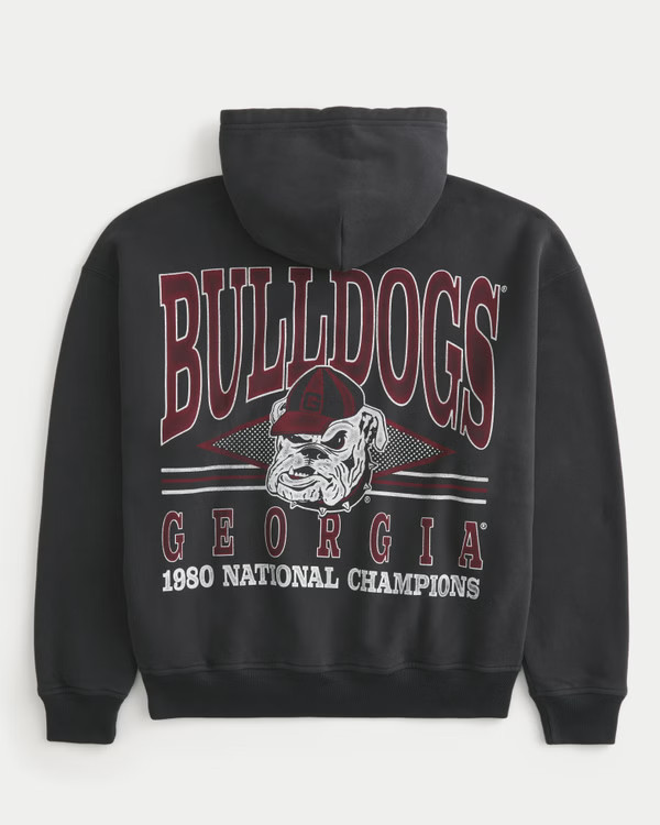 Men's Boxy University of Georgia Bulldogs Graphic Hoodie | Men's Graphics Shop | HollisterCo.com | Hollister (US)