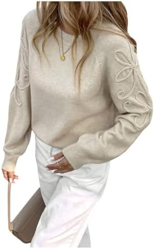 Verdusa Women Cozy Sweaters Long Sleeve Fall Sweaters Cute Sweater Trendy Pullovers Tops Winter C... | Amazon (US)