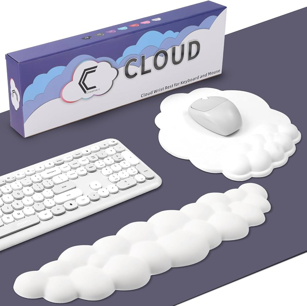 Keyboard Cloud Wrist Rest with Soft Leather Memory Foam Wrist Support/Cushion for Easy Typing and... | Amazon (US)