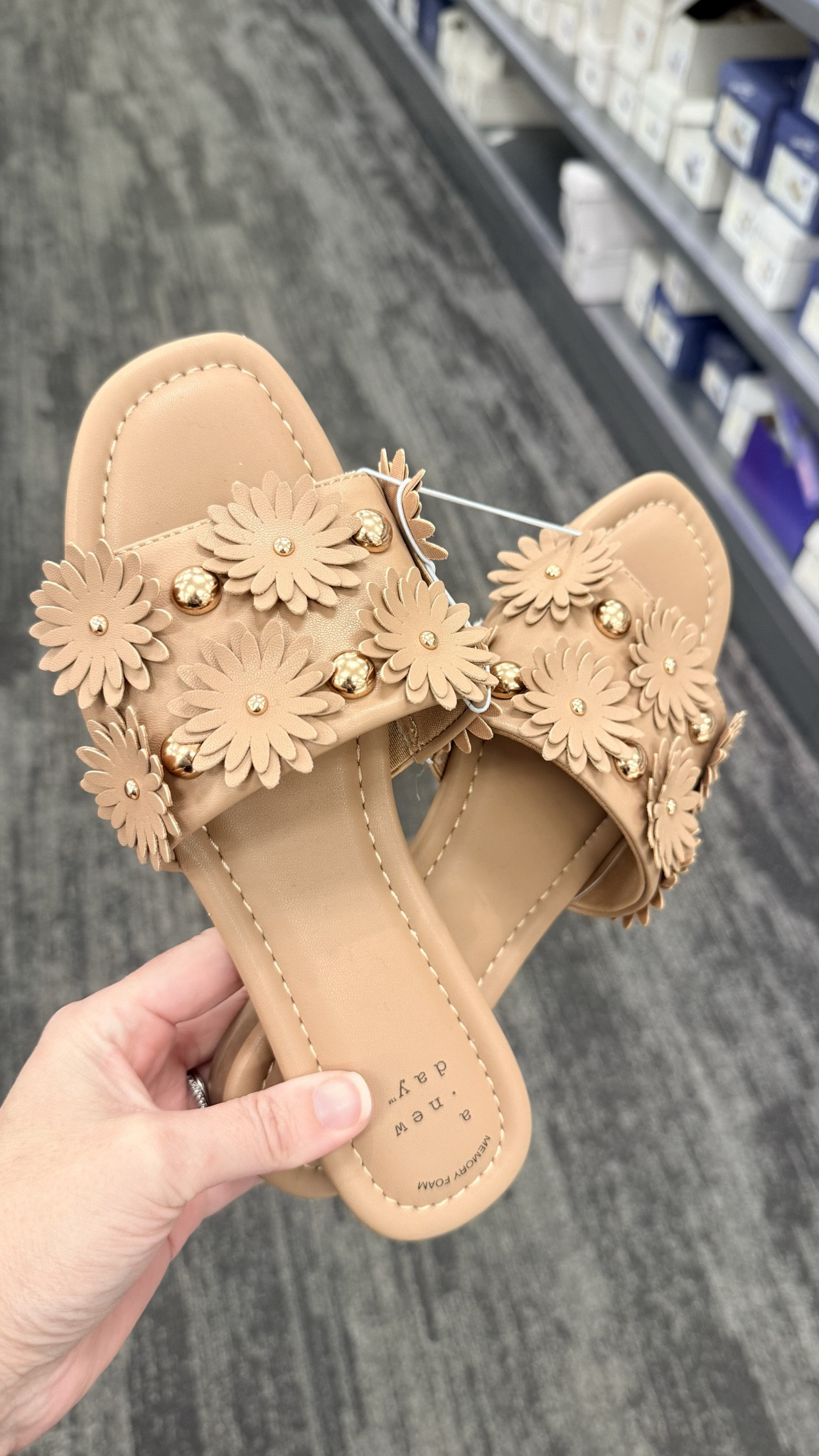 These cute floral slides with embellished metal details are super cute and perfect for casual summer dresses! 

Vacation outfits beach, summer sandals, summer outfits, summer outfits 2026, spring outfits, spring sandals, spring outfits 2026, flowers, accents, target sandals, date night outfits, travel outfits, plus size fashion

#LTKOver40 #LTKTravel #LTKootd
