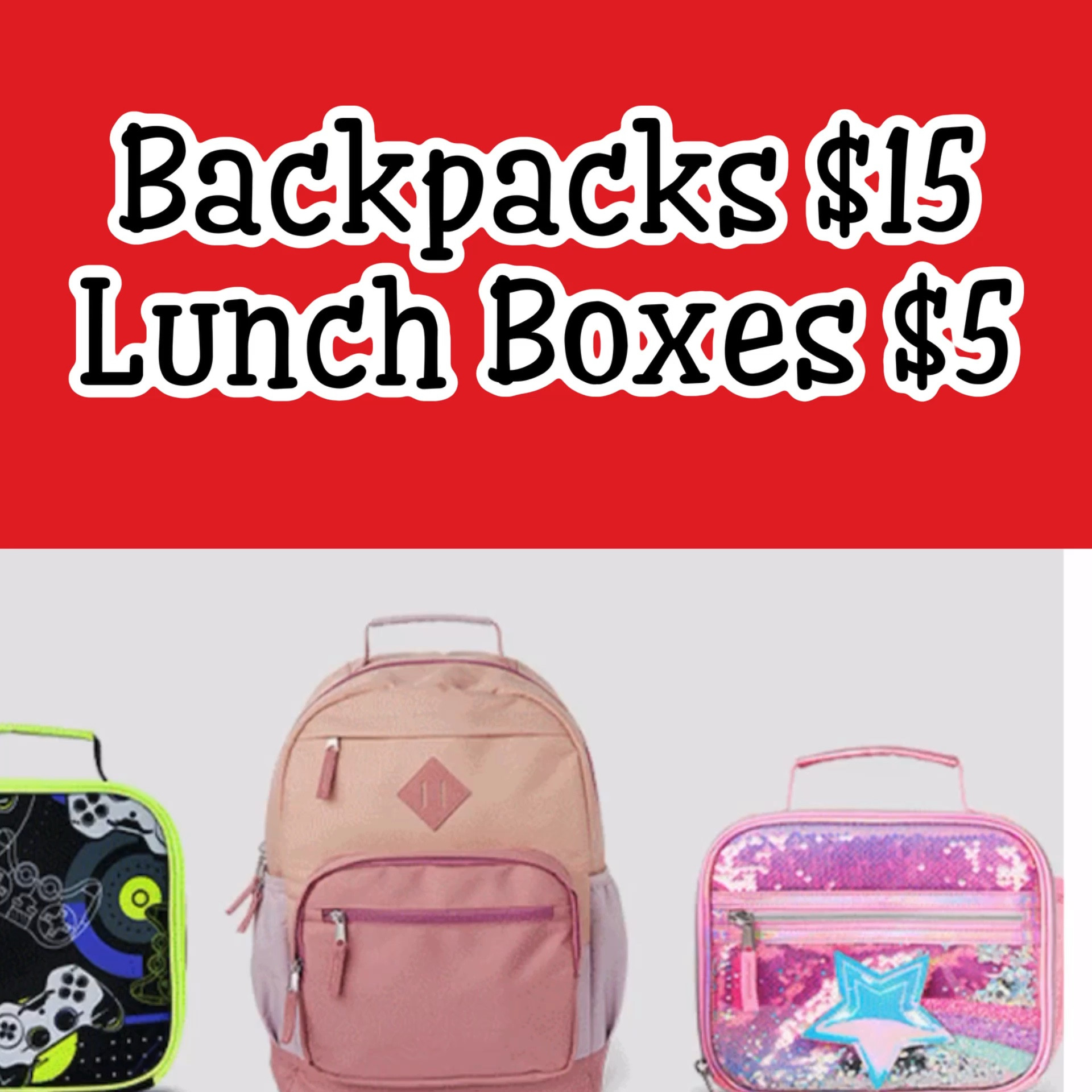 BTS sale 
$15 Backpacks
$5 Lunch Boxess

#LTKKids #LTKBacktoSchool #LTKSaleAlert