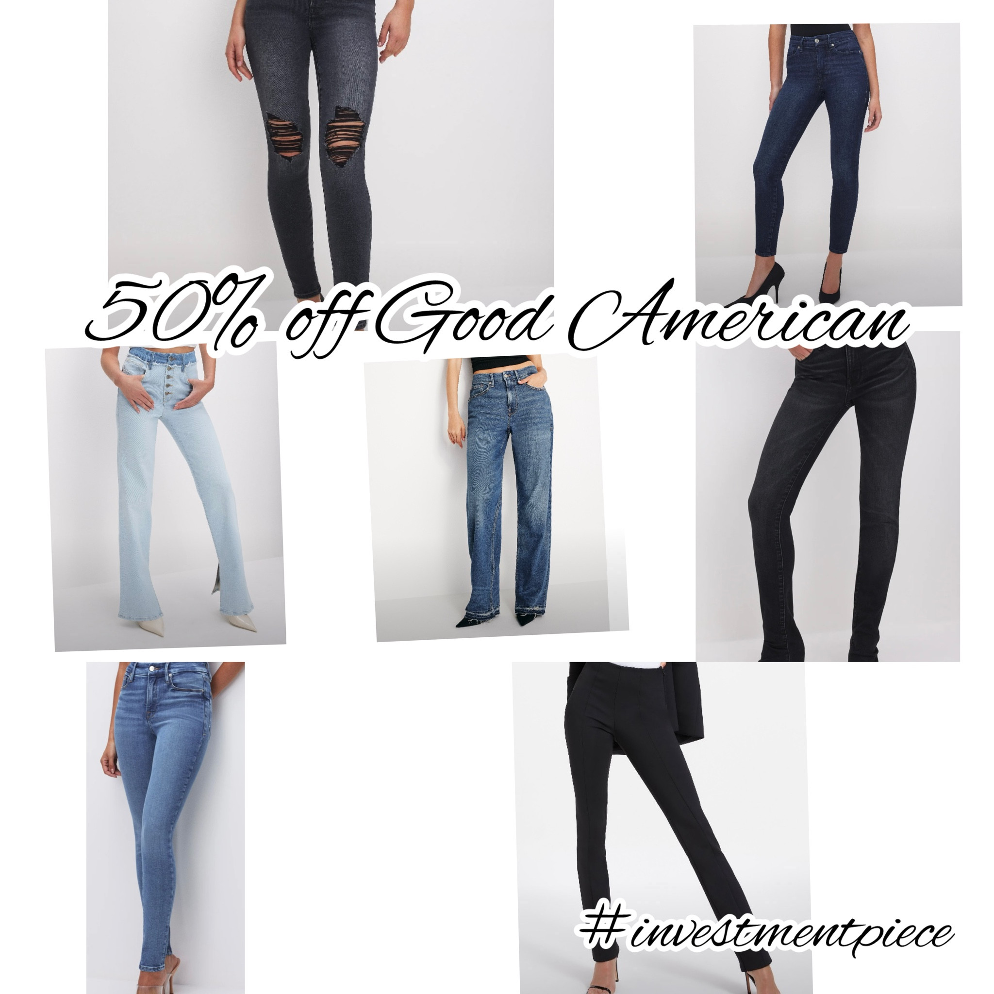 Cult fave denim from washes to cuts all up to 50% off @goodamerican #investmentpiece 

#LTKFindsUnder100 #LTKSaleAlert #LTKSummerSales