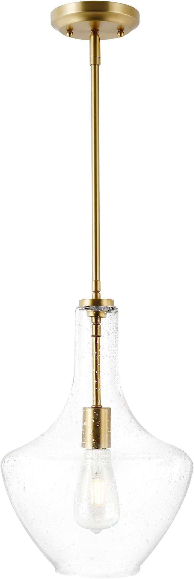Light Society LS-C263-BB-SD Sienna Pendant Lamp, Brushed Brass/Seeded | Amazon (US)