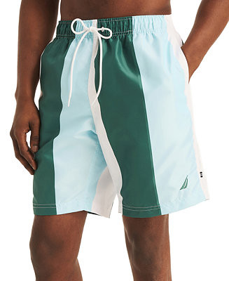 Men's Vertical Stripe 6" Swim Trunks | Macy's