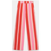 Zara - Striped Wide Leg Pants - Multicolored - L - Woman | Zara US