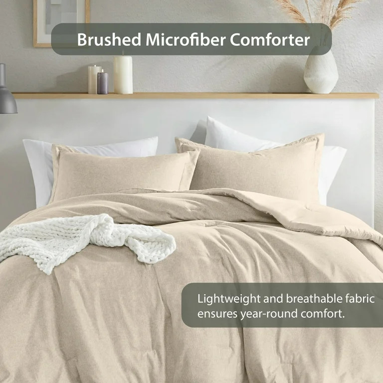 Regency Heights Full/Queen Comforter Sets, Reversible 3 Piece Extra Soft Bedding Set, Chambray Pr... | Walmart (US)