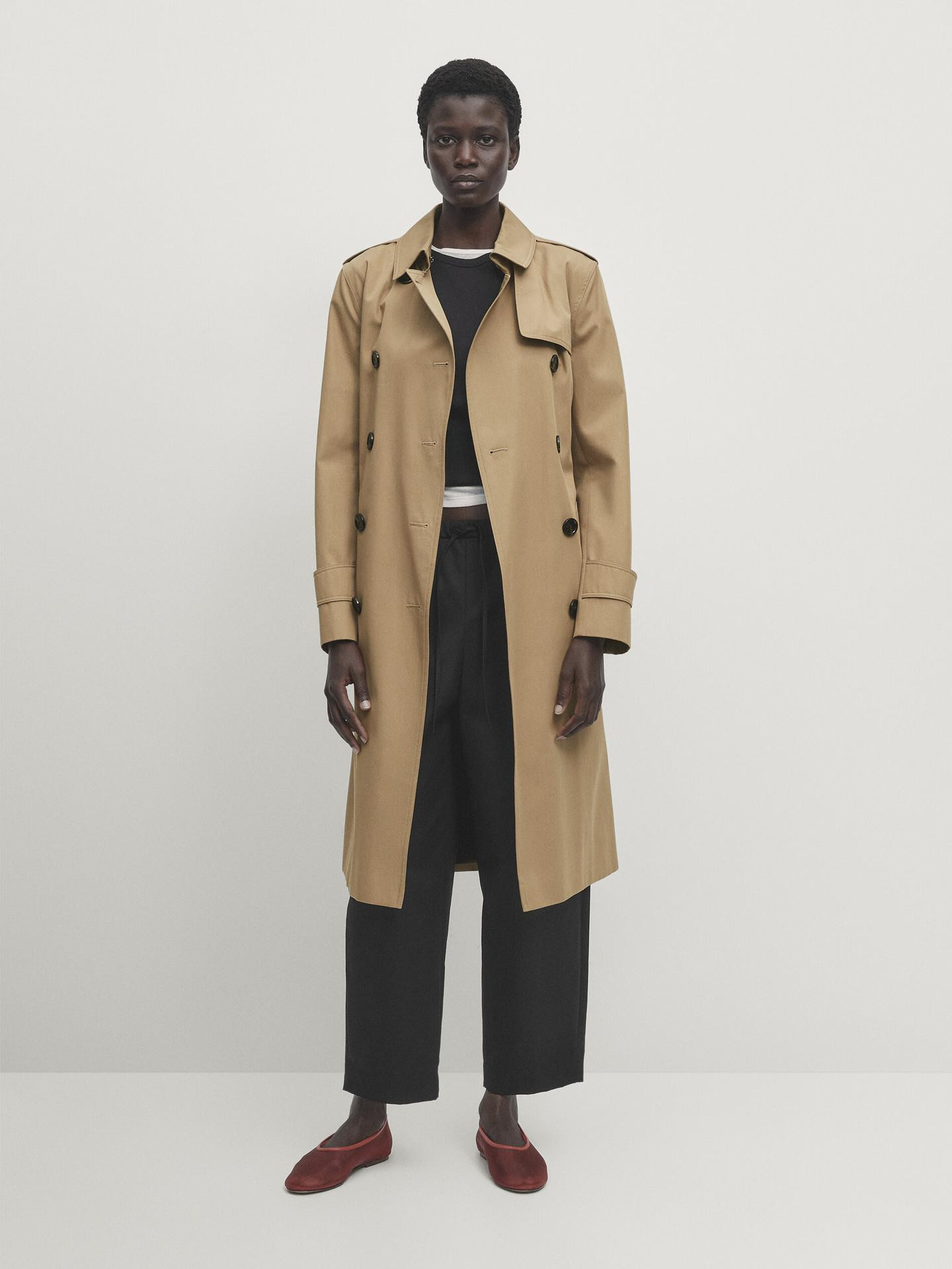 Trench coat with belt | Massimo Dutti US