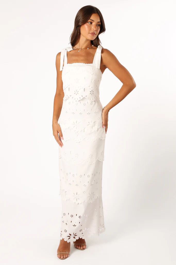 Pippa Maxi Dress - Off White | Petal & Pup (US)