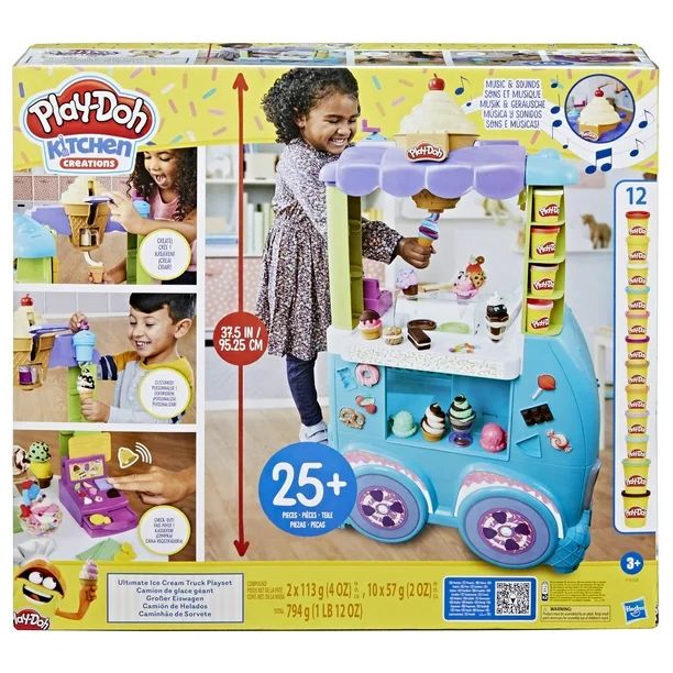 Play-Doh Kitchen Creations Ultimate Ice Cream Truck Playset, Food Truck Toy for Kids - Walmart.co... | Walmart (US)