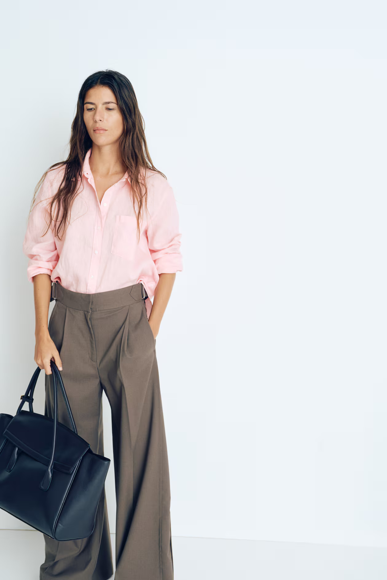 Linen Shirt - Light pink - Ladies | H&M US | H&M (US + CA)