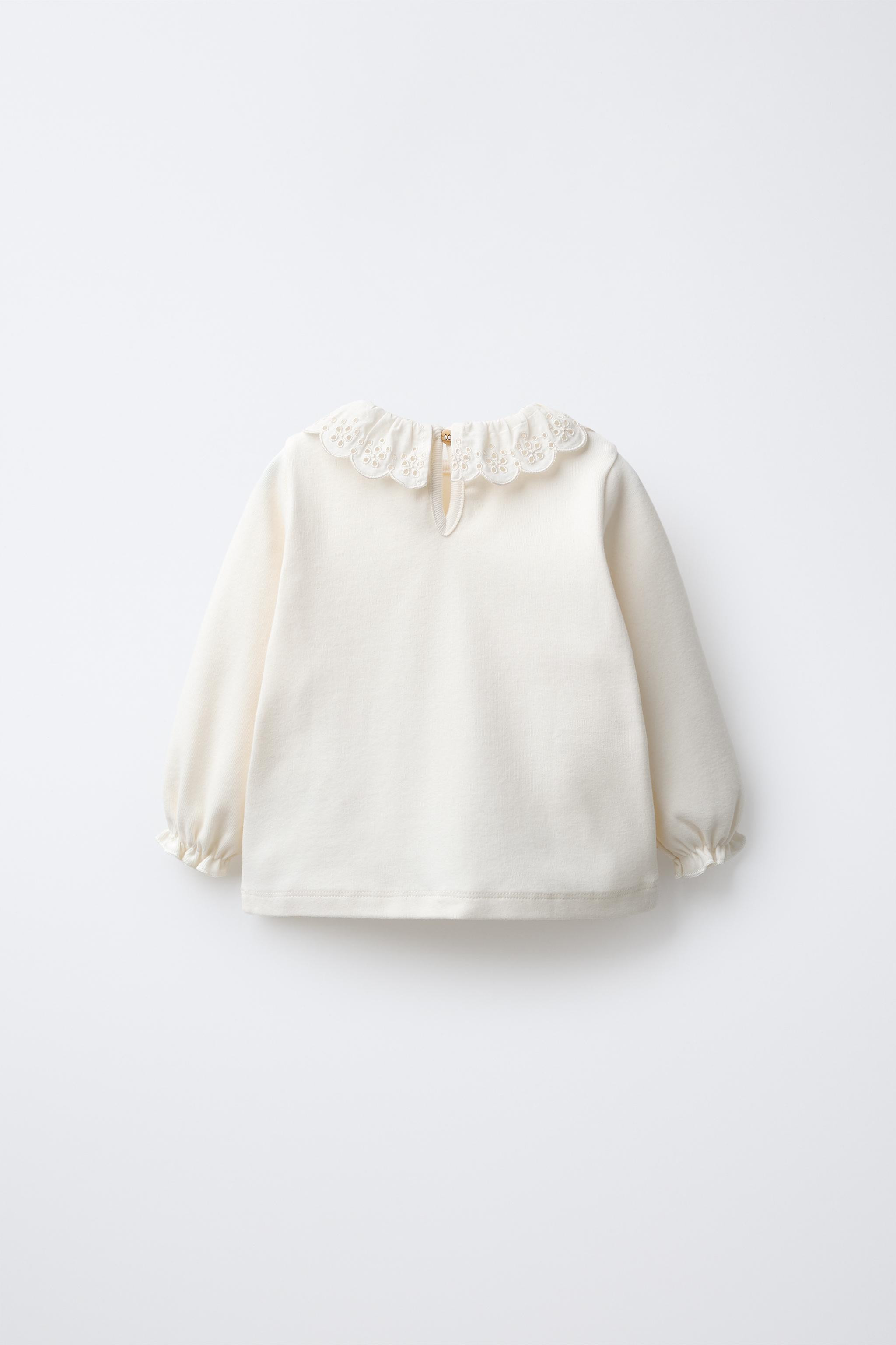 WARM EMBROIDERED COLLAR T-SHIRT | Zara US