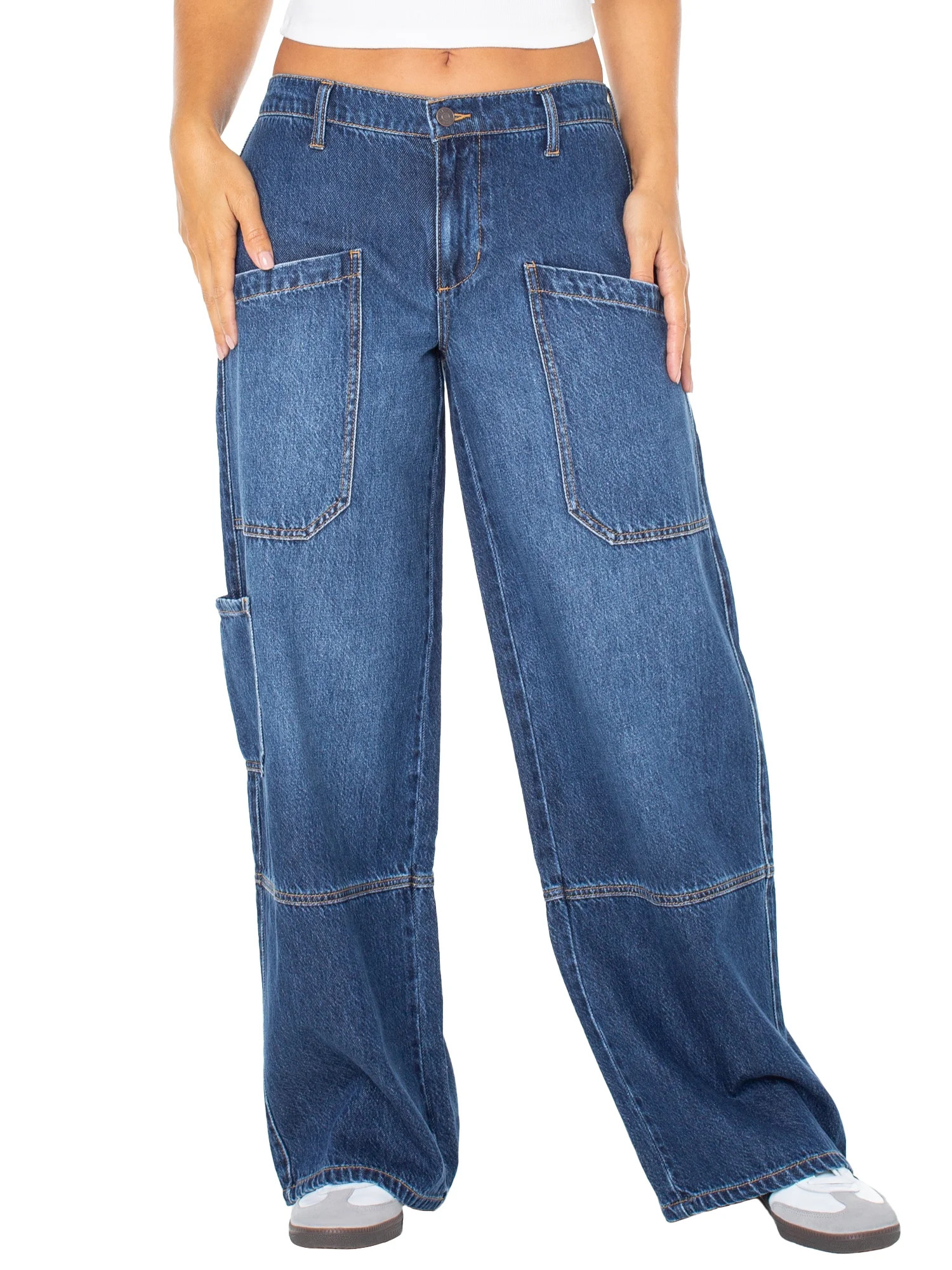 Celebrity Pink Women's and Women's Plus Wide Leg Gardener Jeans, Sizes XS-4X | Walmart (US)