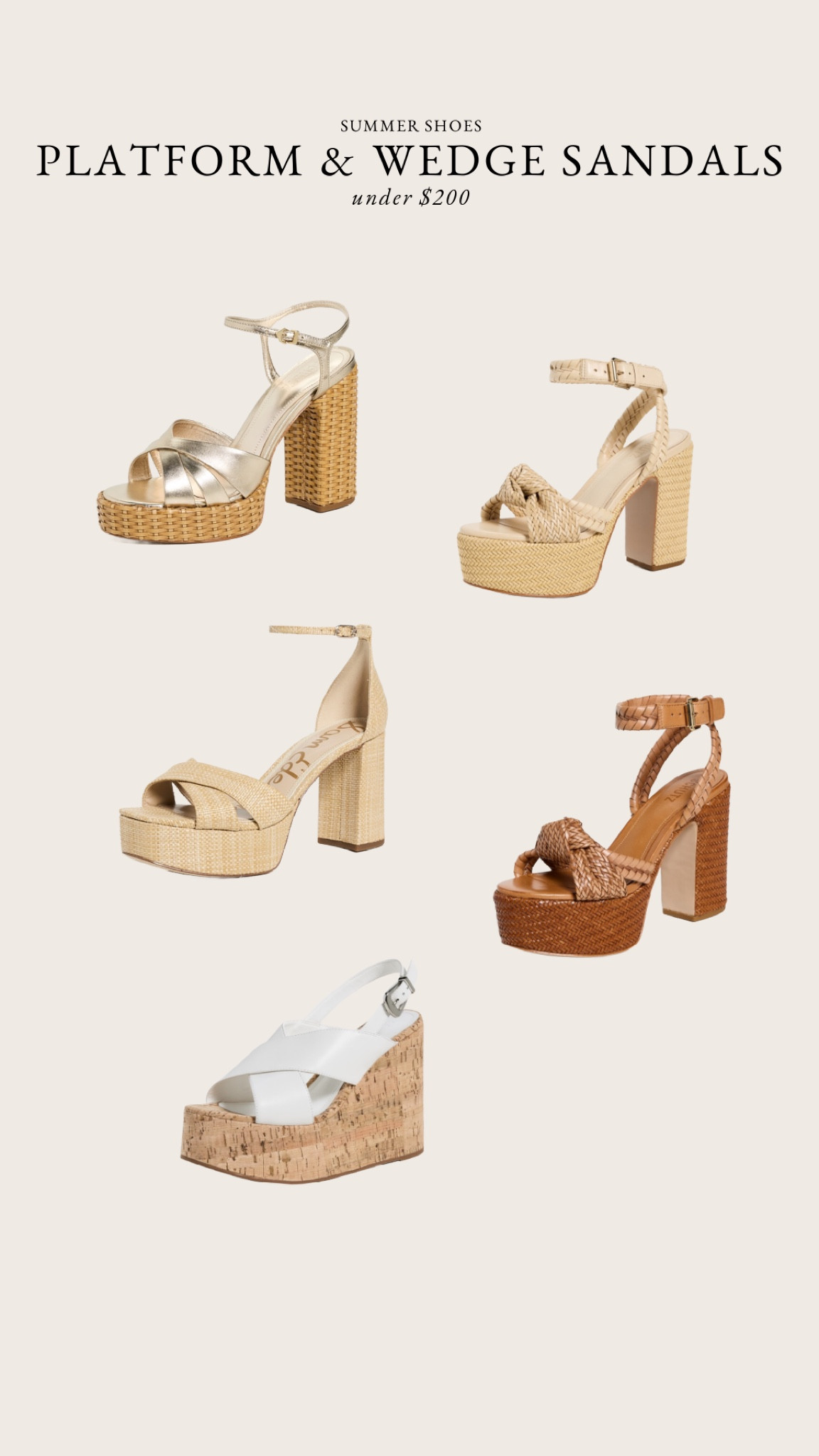 Summer shoes under $200! Loving the platform and wedge this summer  

#LTKShoeCrush #LTKSummerEdit