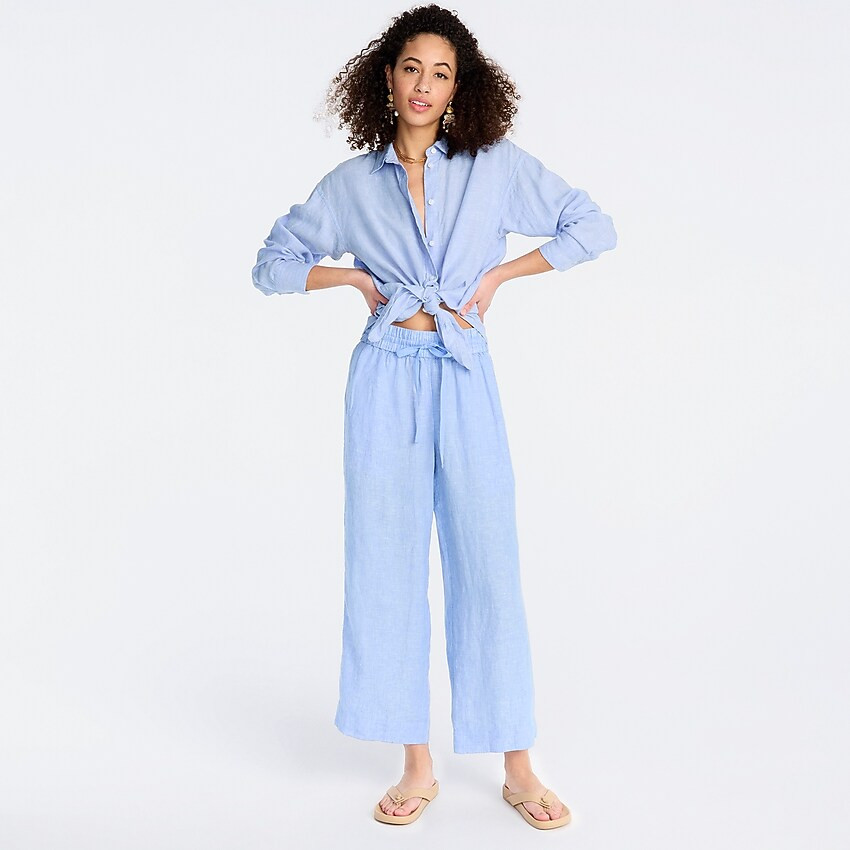 Wide-leg seaside pant in linen | J. Crew US