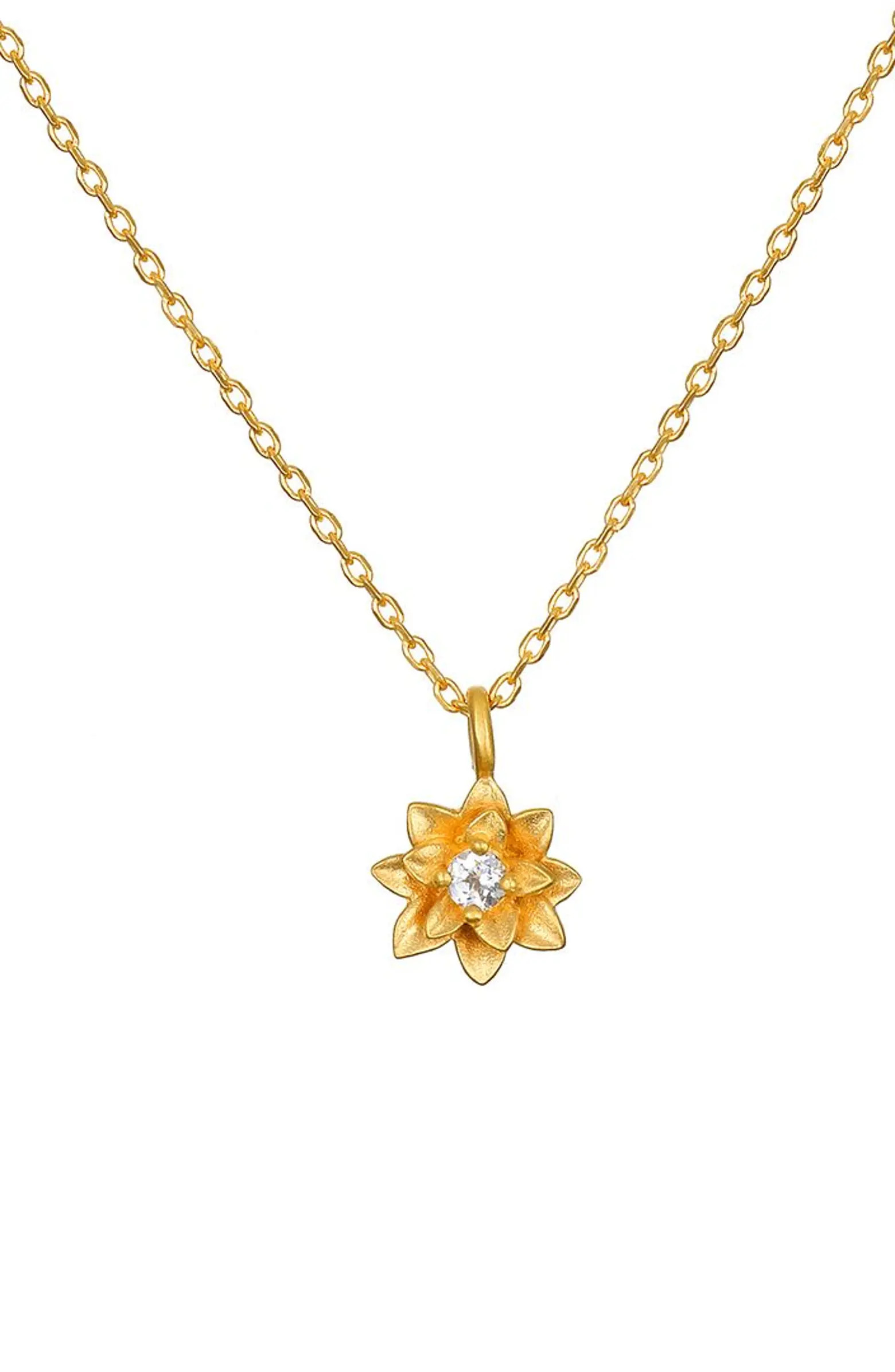 Soul Renew Gold Lotus Necklace | Nordstrom