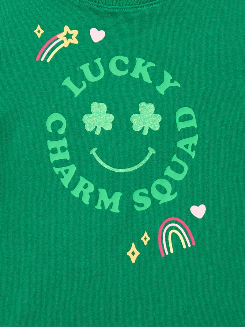 St. Patrick’s Day Girls Short Sleeve T-Shirt from Way To Celebrate, Sizes 4-18 | Walmart (US)