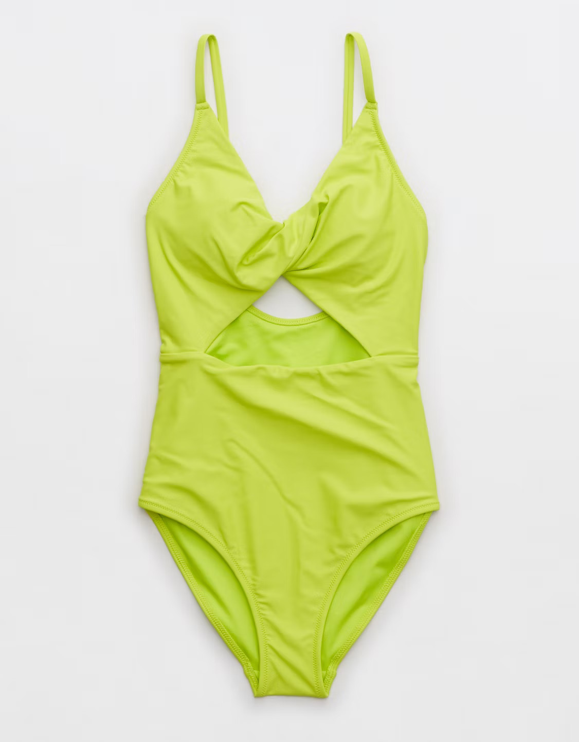 Aerie Twist Cut Out One Piece Swimsuit | American Eagle Outfitters (US & CA)