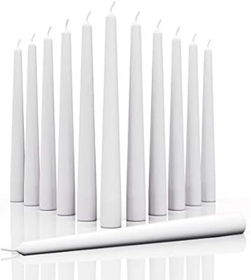 CANDWAX 10 inch Taper Candles Set of 4 - Dripless Taper Candles and Unscented Candlesticks - Perf... | Amazon (US)