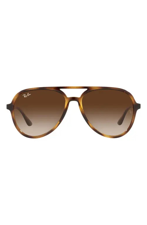 Ray-Ban 57mm Gradient Aviator Sunglasses in Havana /Brown Gradient at Nordstrom | Nordstrom