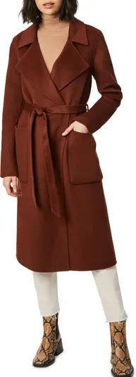 Belted Double Face Wool Blend Wrap Coat | Nordstrom