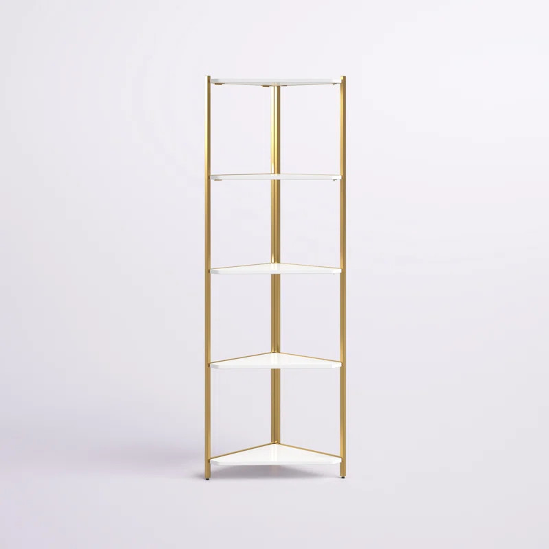 Wynton 65.2'' H x 22.7'' W Iron Corner Bookcase | Wayfair North America