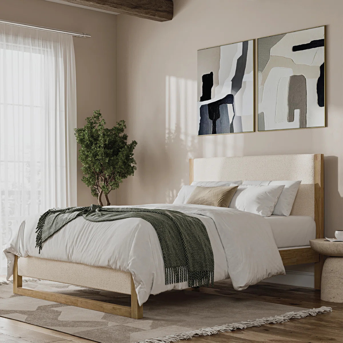 Tagen Maura Upholstered Solid Wood Bed | Wayfair North America