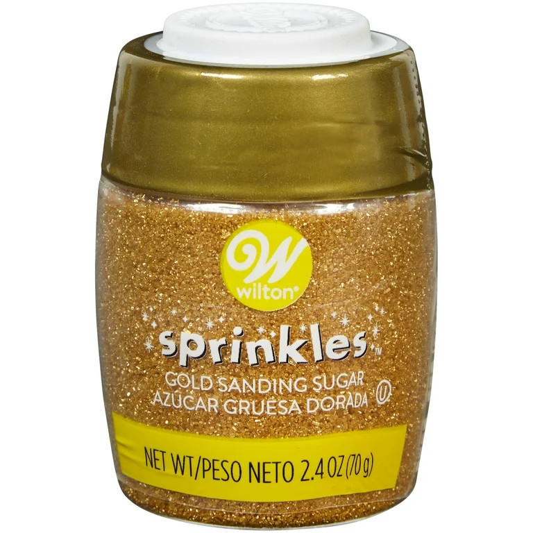 Wilton Metallic Gold Sanding Sugar Sprinkles, 2.4 oz. - Walmart.com | Walmart (US)