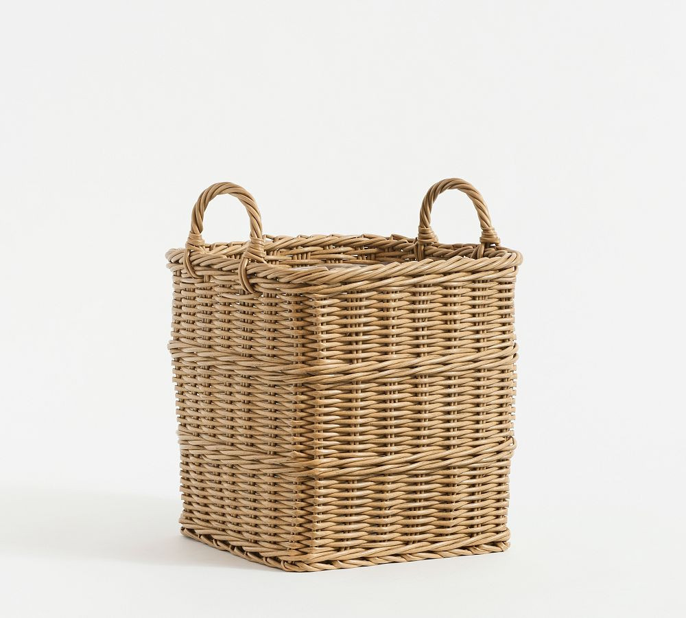 Chris Loves Julia Woven Basket Planter | Pottery Barn (US)