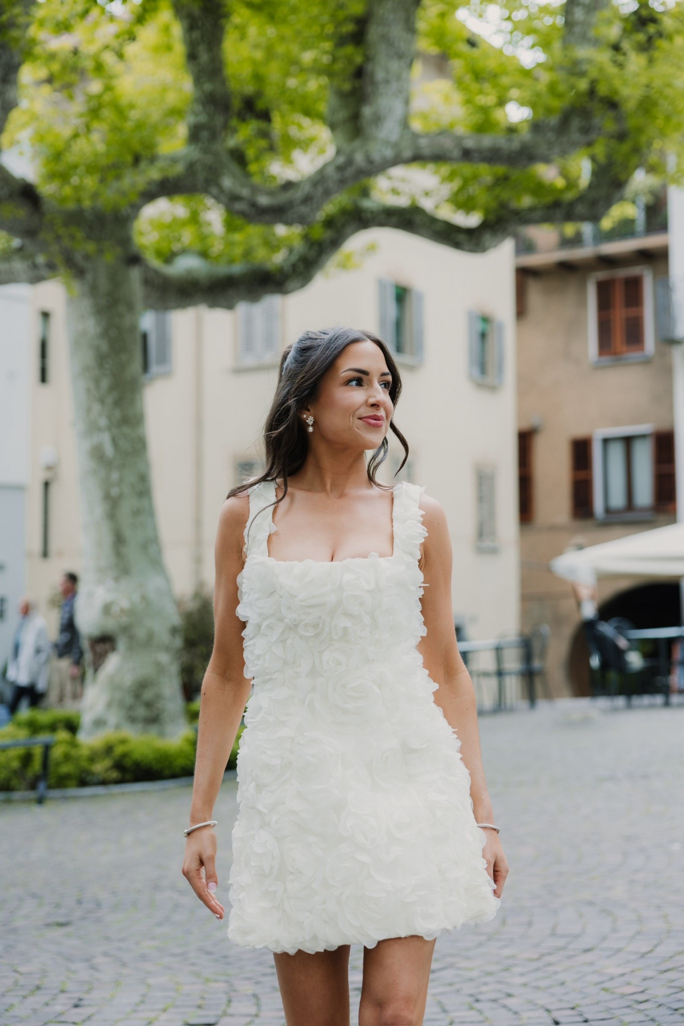 Wore this white mini dress for our photoshoot when we visited Italy to see our venue 🤍 


#LTKStyleTip #LTKWedding