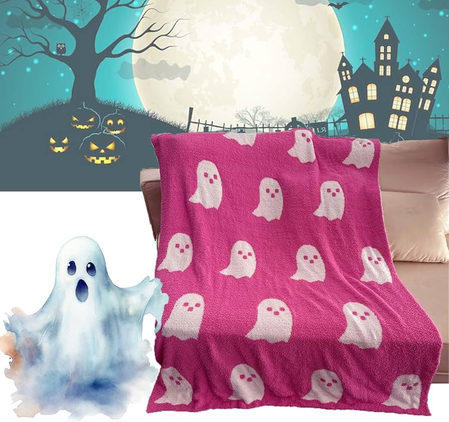 2023 Halloween Viral Pink Ghost Blanket,Pink Ghost Blanket,Pink Halloween Blanket,2023 Halloween ... | Amazon (US)