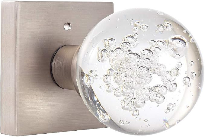 Glass Door Knobs Interior with Lock, Crystal Door Knobs Round Clear Bubble, Privacy Bed Bath Door... | Amazon (US)