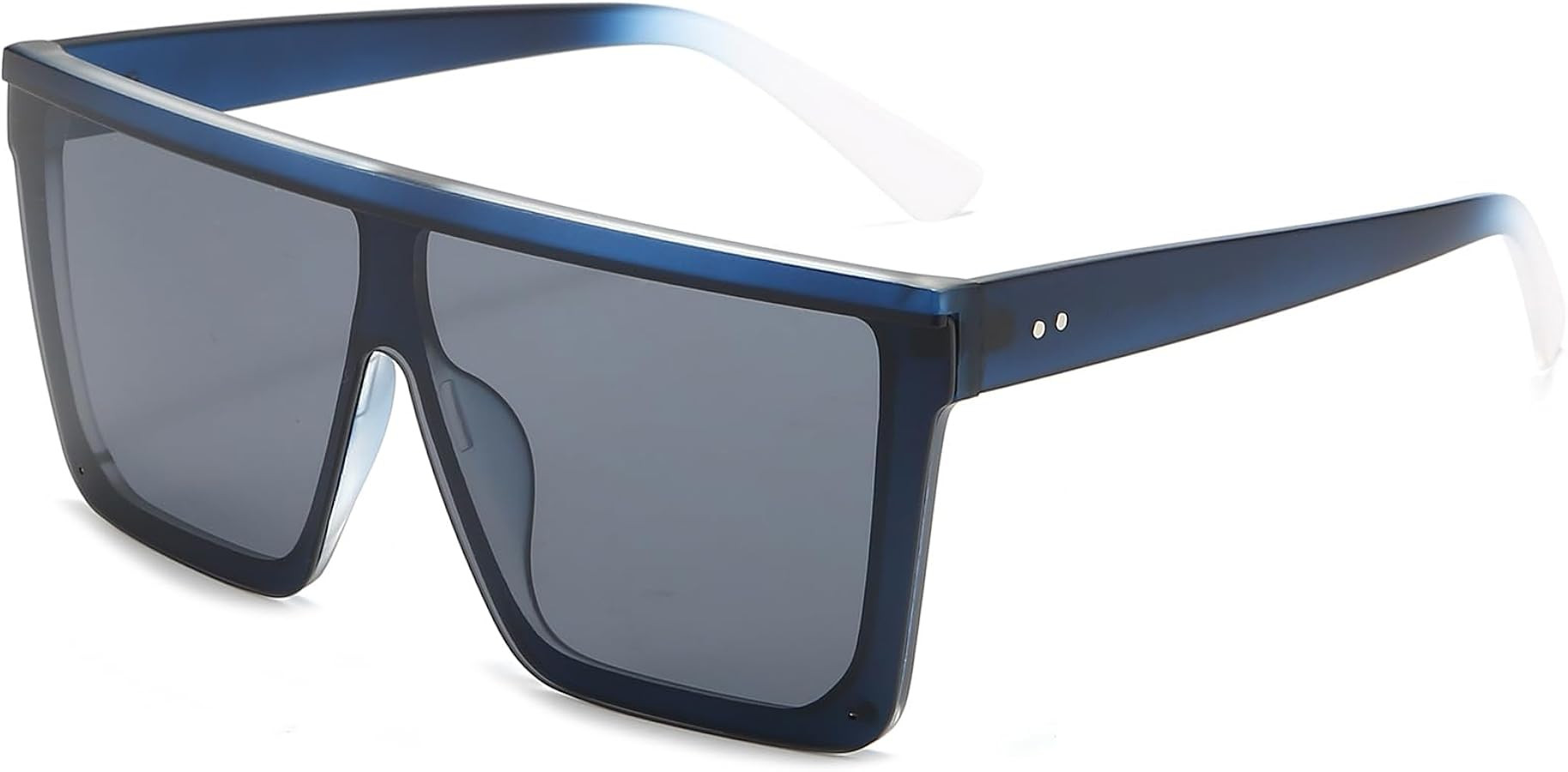 Dollger Square Oversized Sunglasses for Women Men Fashion Flat Top Big Black Frame Shades | Amazon (US)