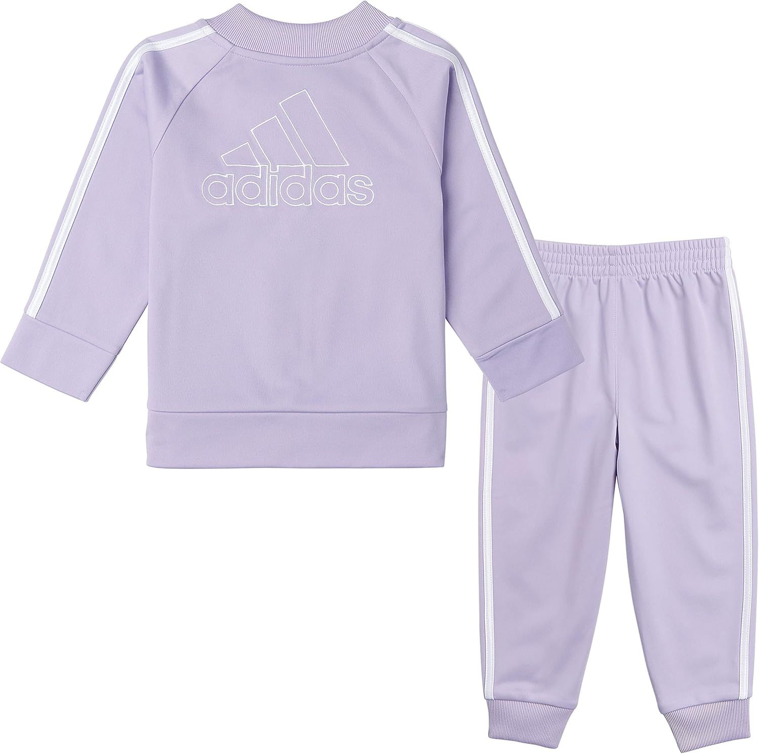 adidas baby-girls Li'l Sport Tricot Jacket & Jogger Active Clothing Set | Amazon (US)