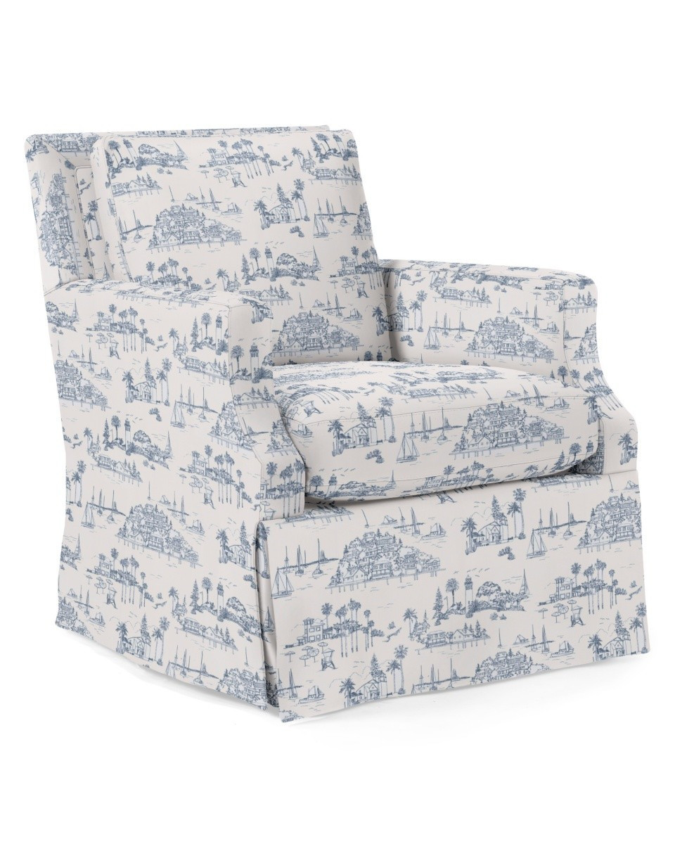 Serena & Lily Grady Swivel Glider - Skirted | Serena and Lily