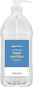 Amazon Basics Hand Sanitizer, Original Scent, Contains 62% Ethyl Alcohol, 67.6 fluid ounce, 1-Pac... | Amazon (US)