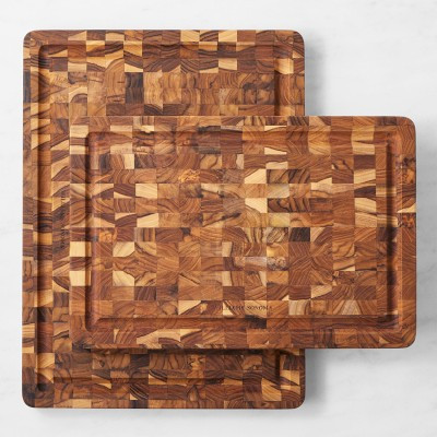 Williams Sonoma End-Grain Cutting Board, Teak | Williams-Sonoma