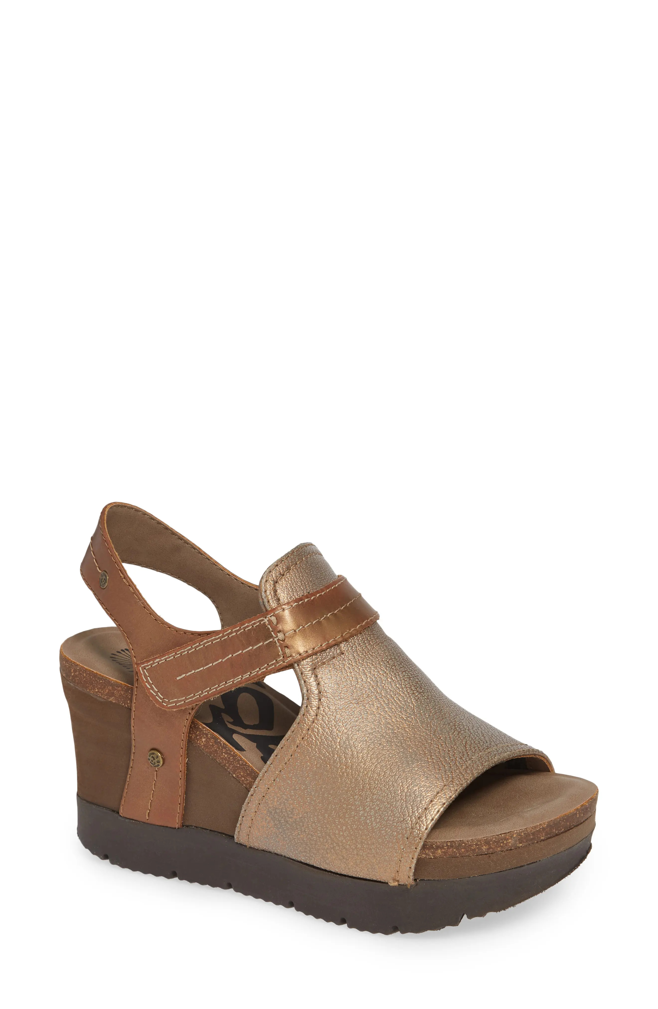 Women's Otbt Waypoint Wedge Sandal, Size 9.5 M - Metallic | Nordstrom