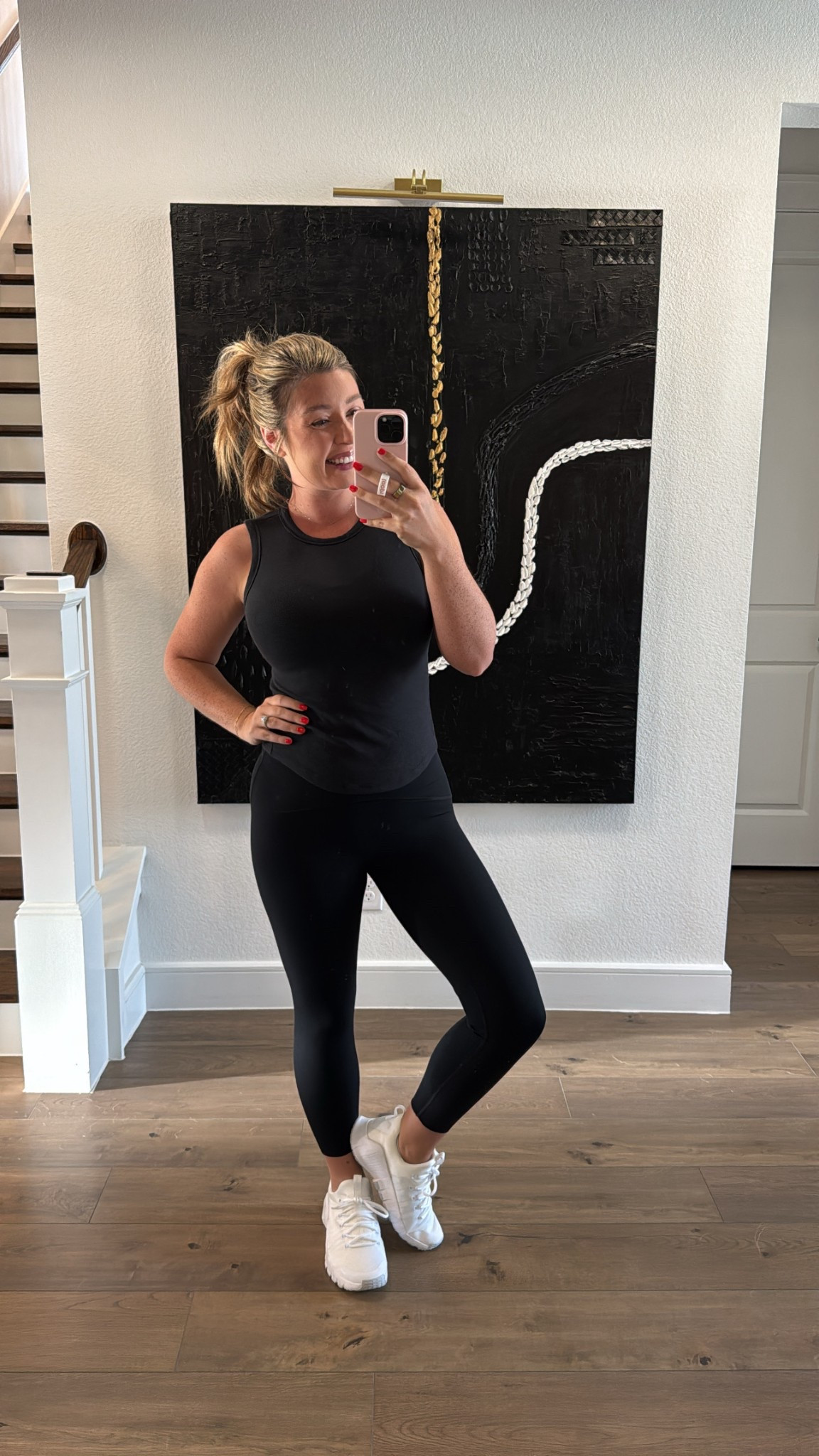 Going back to the actual gym today & so excited. Here’s my leg workout outfit - size large in bra and leggings. Size 8 in tank 

#LTKShoeCrush #LTKActive #LTKMidsize