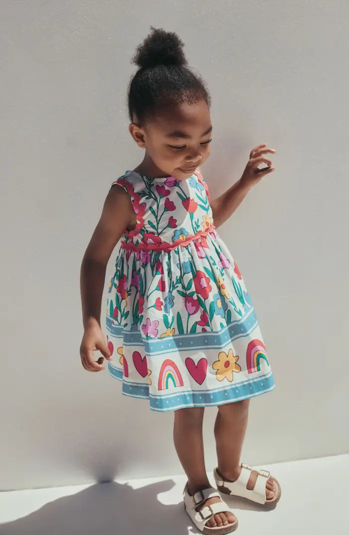 NEXT Kids' Bright Floral Rickrack Dress | Nordstrom | Nordstrom