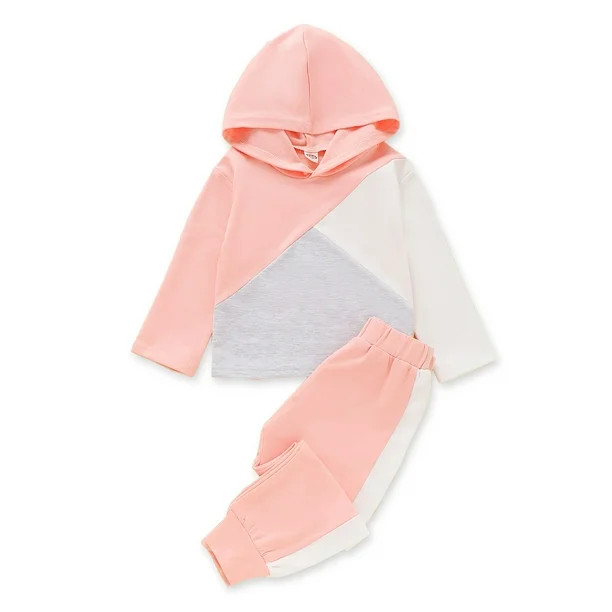 5T Kids Girl Clothes Little Girl Outfits Hooded Long Sleeve Tops Pants Set Little Girl Fall Cloth... | Walmart (US)