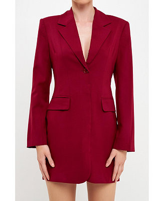 Women's Collared Dress with Open Back Detail | Macy's