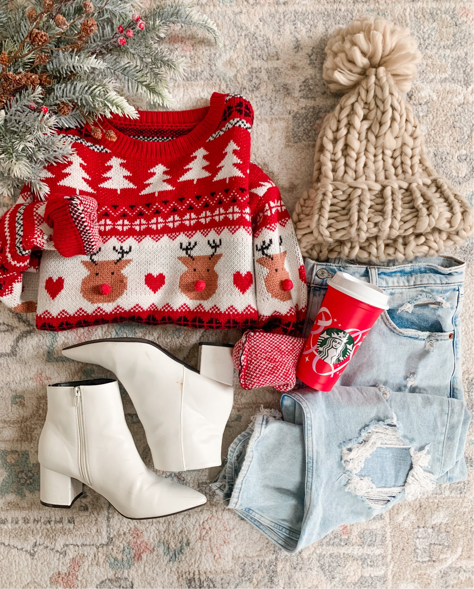 Holiday outfits, holiday outfit, Christmas sweater, ugly Christmas sweater, Abercrombie jeans, white booties

#LTKunder50 #LTKunder100 #LTKshoecrush


#LTKsalealert #LTKSeasonal #LTKHoliday
