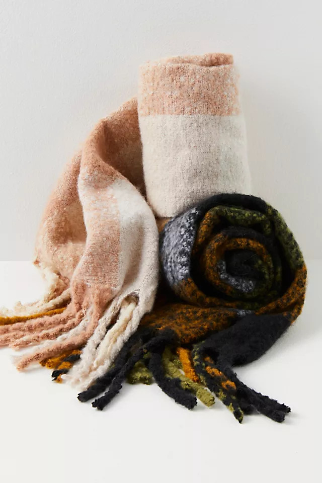 Piper Plaid Recycled Blend Fringe Scarf | Free People (Global - UK&FR Excluded)