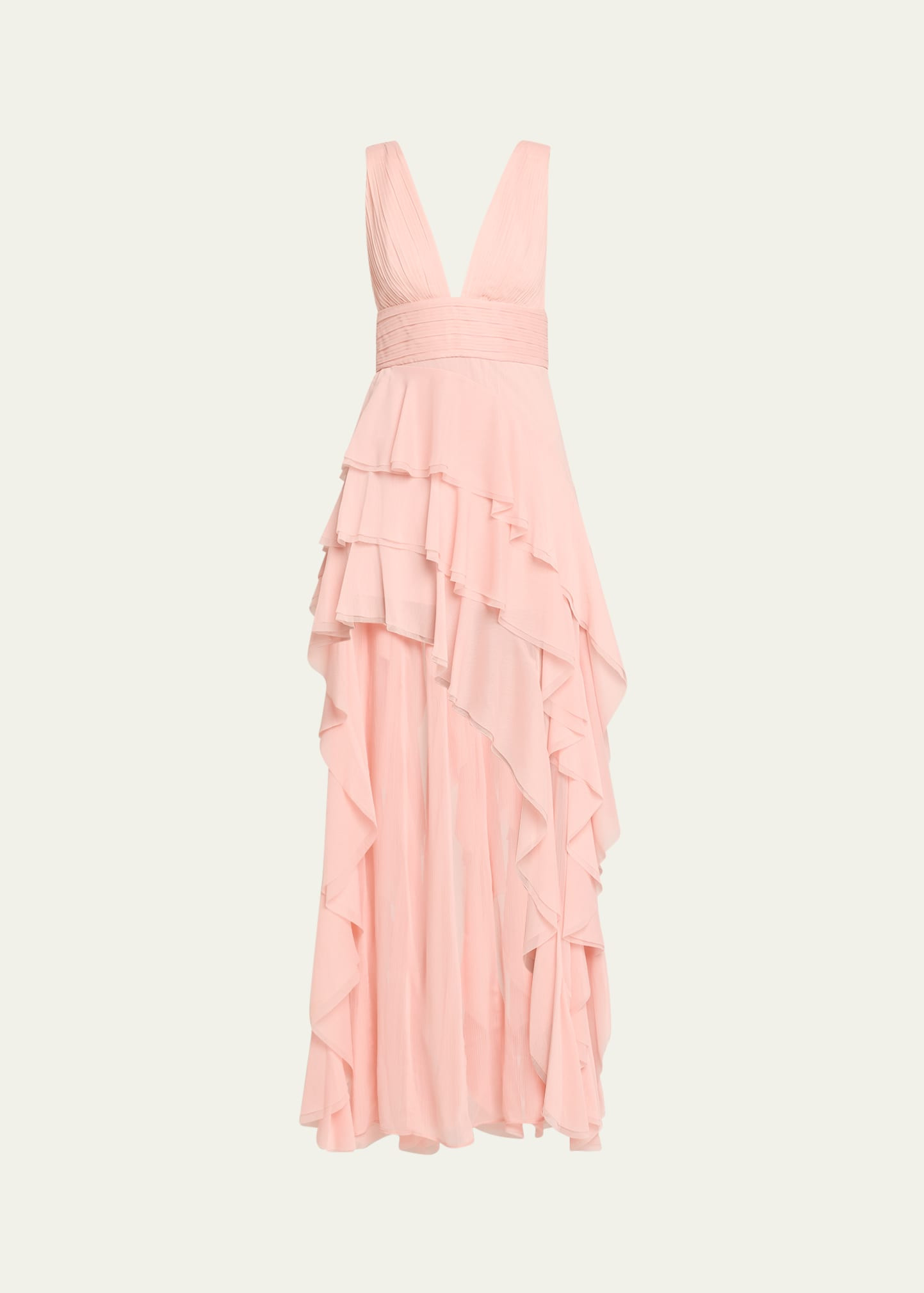 Alice + Olivia Holly Asymmetric Ruffle Maxi Dress | Bergdorf Goodman
