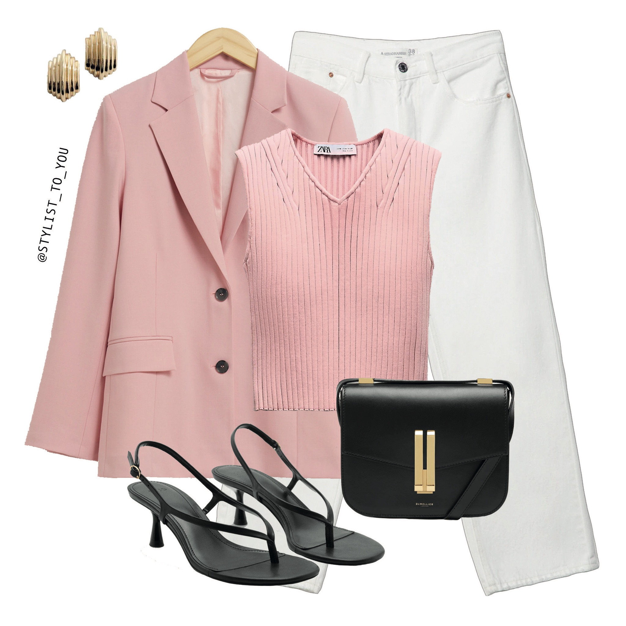 Pretty in Pink 🩷

Top is Zara, copy and paste this link to find it - https://c.c8.io/t0bEKOR

Styling a pale baby light pink rib knit racer vest tank sleeveless top t-shirt with an oversize pink blazer jacket, white evri beige wide cropped straight leg jeans, black strappy sandals mules and a black Demillier designer crossbody top handle bag, effortless style, gold accessories, easy outfit, capsule wardrobe, casual look, spring outfit, H&M, everyday style, chic style, modern look, timeless fashion, comfortable stylish outfit, simplicity, smart casual, relaxed look, neutral colours, Spring Summer Style, Fashion Inspiration, Outfit Ideas, Work Wear, Office Outfits, Business Look, Smart Casual, Virtual Stylist, Styling Tips, How to Wear, Wardrobe Inspo, Fashion Trends, Chic Outfit, Elegant Style, Capsule Closet, Everyday Look, Style Daily, Minimalist, What to Wear, Street Style, Cute Outfits, Comfy, Stylish, Neutral Style, Trending Now, Versatile Outfit Ideas, Everyday Outfits, Comfortable, Chic Trends, Spring Fashion, SS24, Aesthetic, Get the Look

#LTKuk #LTKeurope #LTKspring
