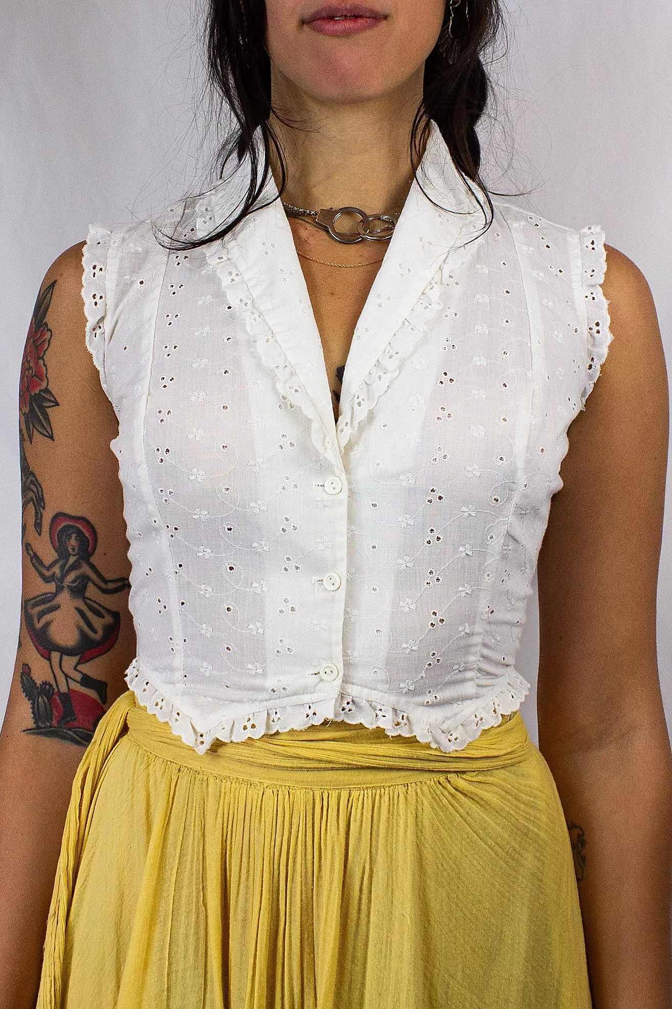 Vintage 1980s Eber Eyelet Blouse Selected by Black Shag Vintage | Free People (Global - UK&FR Excluded)