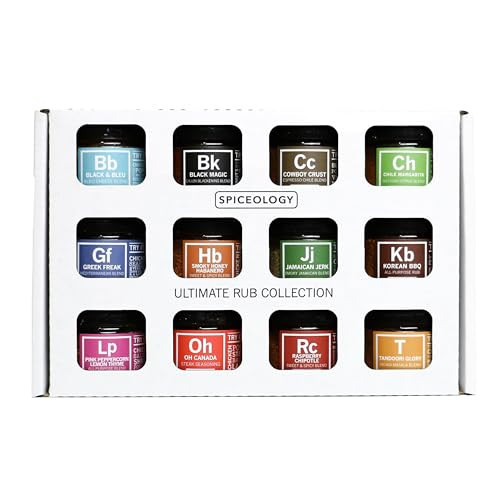 Spiceology – Ultimate Rub Collection – 12 Gourmet Spices & Seasonings Set for Grilling, BBQ & Cooking – Perfect Spice Gift Set for Cooks, Grill Masters & Foodies – BBQ Gifts & Spice Rub Gift Set | Amazon (US)